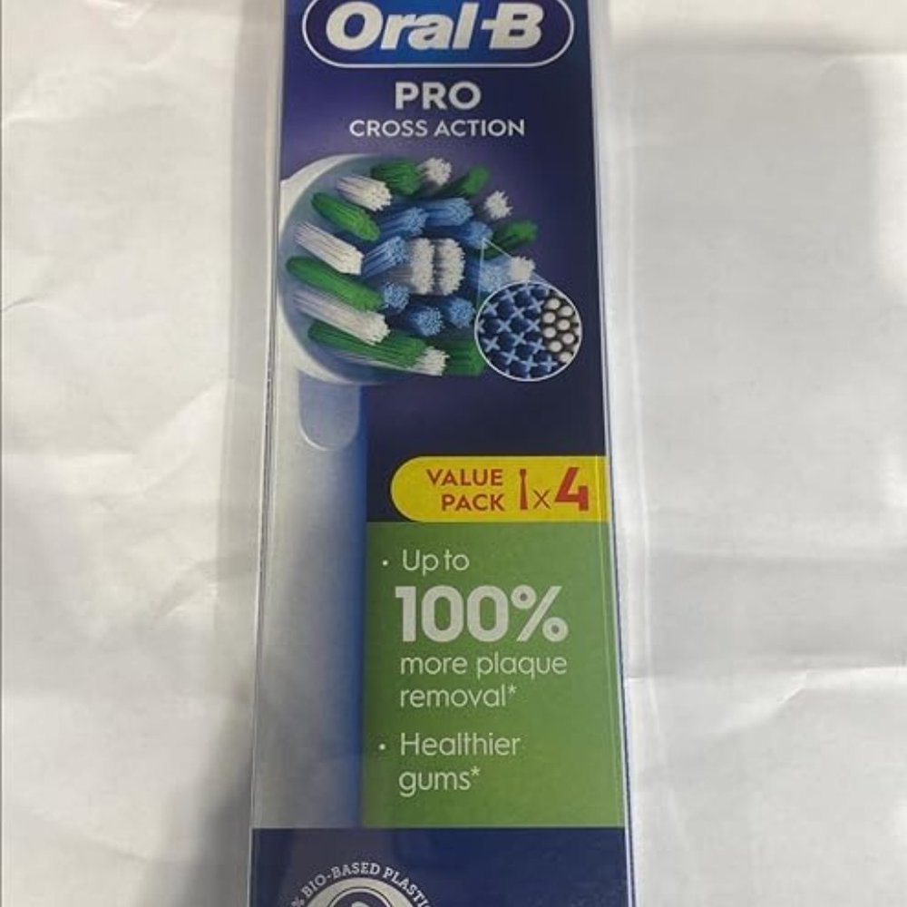 Oral-B Pro Cross Action Replacement Brush Heads - 4 Count
